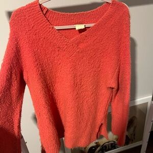Anthropologie Coral Wool Blend Sweater